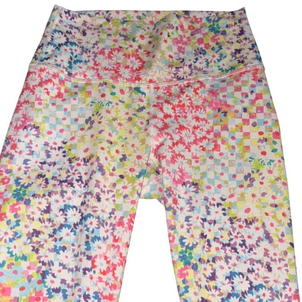 Fabletics Define PowerHold High-Waisted 7/8 Legging-Patchwork Daisy-XXS (0-2)-GU - Picture 2 of 7